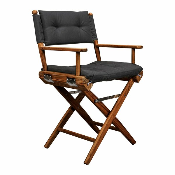 Whitecap Teak Newport Director's Chair with Black Cushion Seat 61041